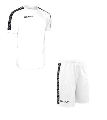 completo Givova fuori acqua tuta uomo GIVOVA HOMEWEAR estivo COTONE pantaloncini 