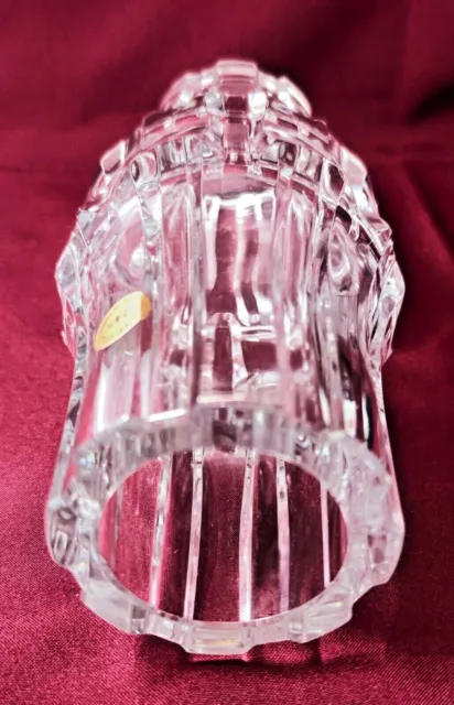 Bavaria Vase geschliffen Glasvase Vintage 24% Bleikristall Germany Gold Nachlass 2