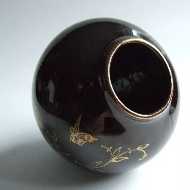 JASBA Keramik Vase 563/9 Germany WGP midcentury FAT LAVA vintage butterflies 50s