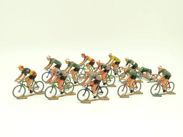 Lot De 11 Figurines Tour De France Henri Roger Alu 1/32 - Coureurs Cyclistes