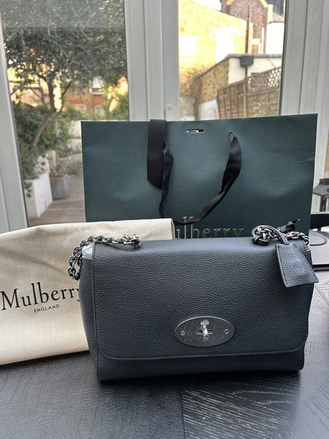 MULBERRY LILY MEDIUM Midnight Blue Silver Hardware 520.00