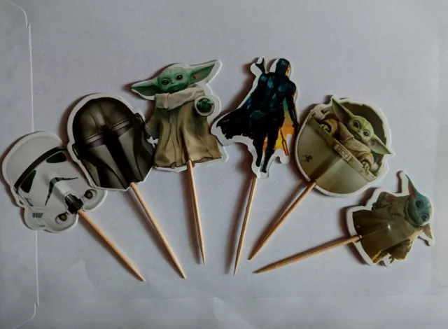 12 X Star Wars Cupcake Picks Topper Birthday Cake Topper Party Decoration Gift