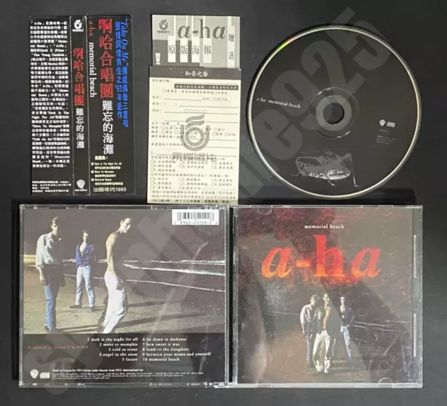 1993 A-ha Memorial Beach Taiwan Ltd Obi 10 Tracks CD w/2 Reply Cards AHA Rare