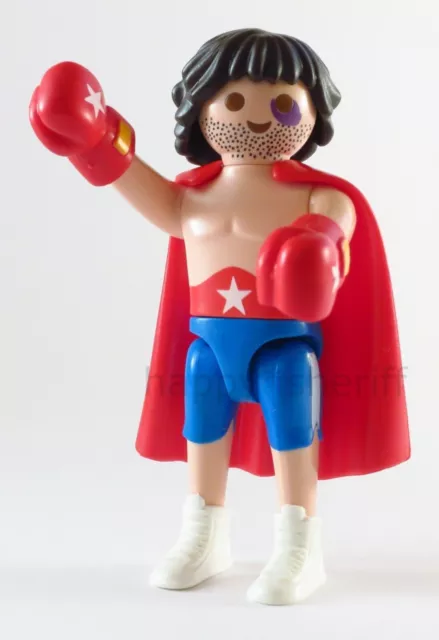 Playmobil série 13 personnage Rocky boxeur sportif salle de sport
