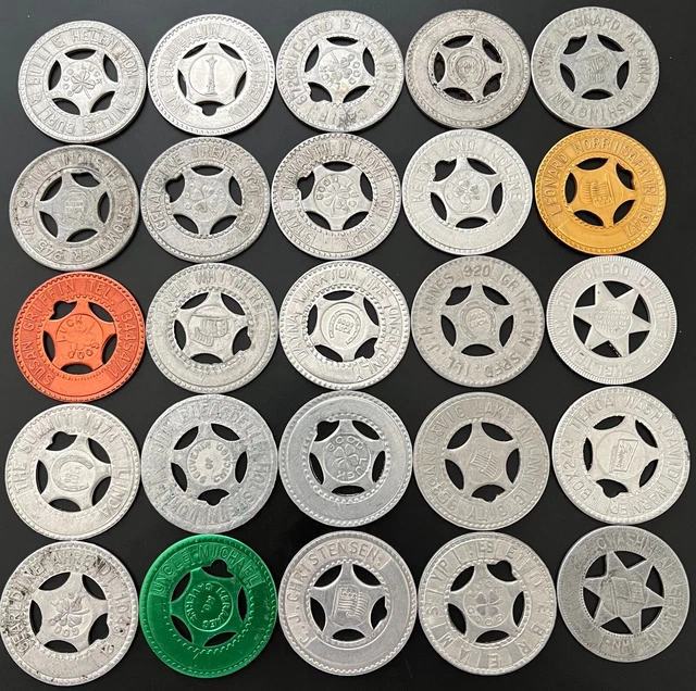 25 Letter Punch Machine Tag Good Luck Token People Places
