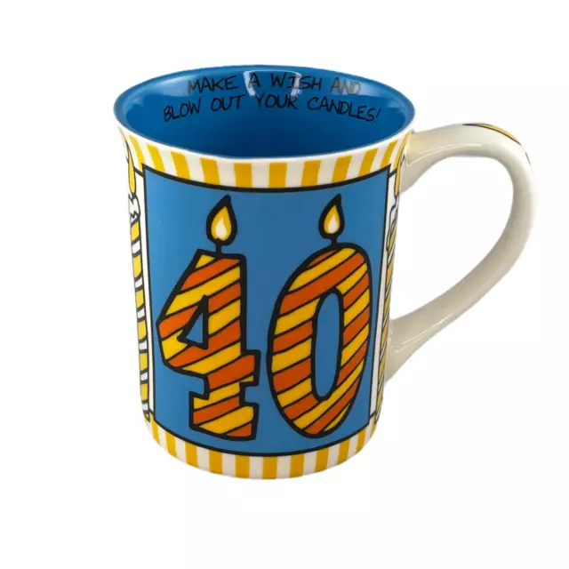 Lorrie Veasey Cup Mug Our Name is Mud 40th Birthday Mug Make a Wish Candles