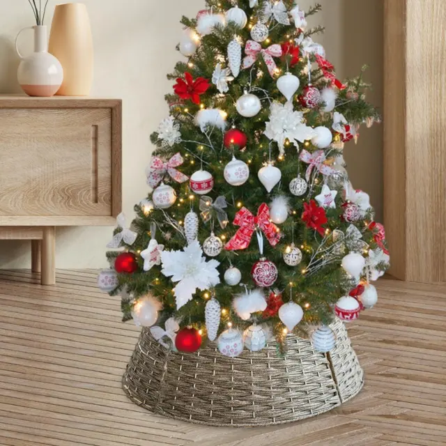 Christmas Tree Skirt Ornaments Decorative Holiday Xmas Tree Skirt Base Cover