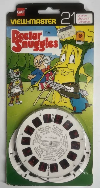 Doctor Snuggles Cartoon Vintage Viewmaster 3 x Folien Rollen BD183