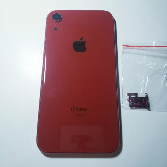 Apple iPhone XR Oem Red Housing Back Glass Frame Battery Door Cover