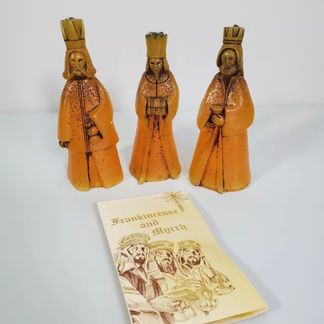 Vintage 3 Wise Men Candles and potpourri Frankincense and Myrrh  Greenleaf 1991