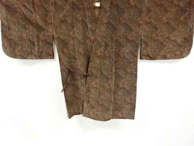 6553520: Japanese Kimono / Antique Dochugi / Taisho Roman Style / Velvet / Flowe