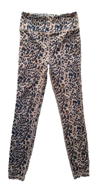 J. Crew Weekend High Rise Leggings Womens Beige Leopard Print 7/8 Stretch Sz XS