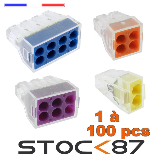 Bornes De Connexion électrique WAGO Avec Fusible - Boîte à Bornes Pratique Pour Câblage Domestique Ou Pro