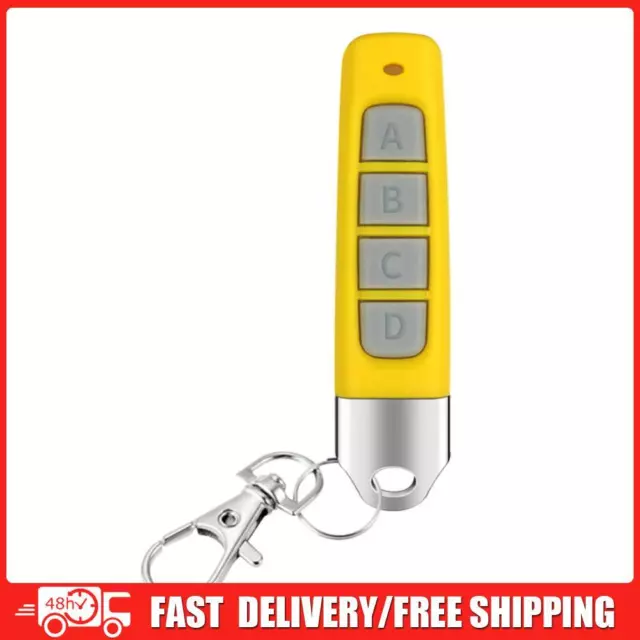 433MHz Cloning Code 4 Keys Garage Gate Door Copy Remote Control (1pc Yellow)