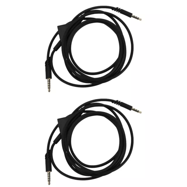 2 Pcs Headset Replacement Cord Audio Cable Gaming Conversion Headphone 2