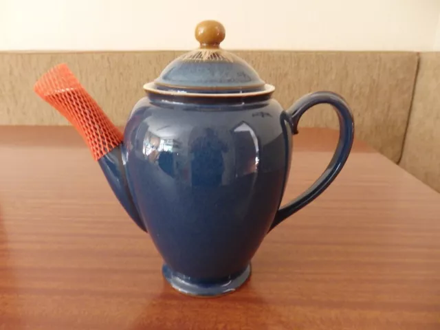 Denby  Blue 'Boston Spa' Large Coffee Pot (Teapot) New Unused Condition