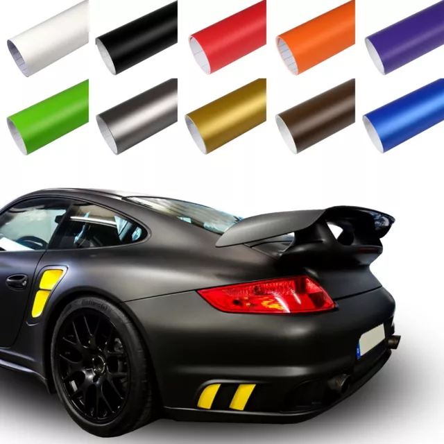 Rapid Teck® 7€/m² Premium – Glanz Schwarz 4m x 1,52m Auto Folie Blasenfrei  mit Luftkanälen für Auto Folierung und 3D bekleben in Matt Glanz und Carbon