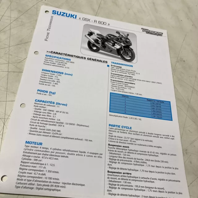 Suzuki GSX-R600 K4 2004 Gsx-R 600 Scheda Tecnica Motocicletta Sospensione Gsxr