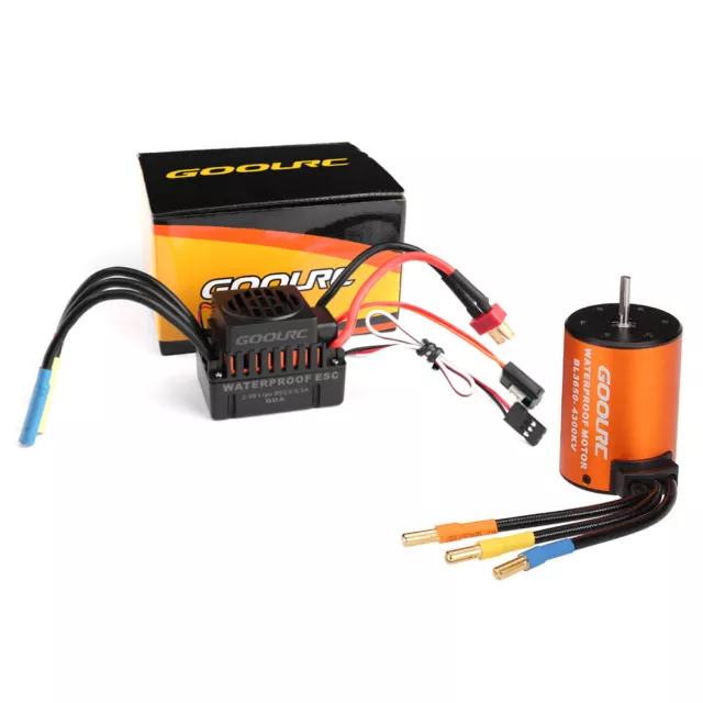 GoolRC 1/10 RC Car Brushless ESC Brushless Motor 60A  Upgrade-Wasserdichte Z5O7