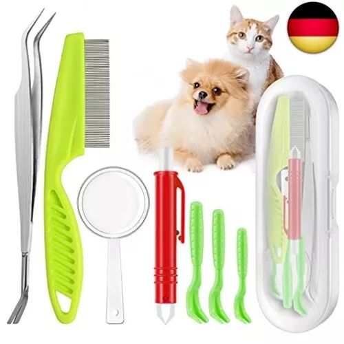 HezzLuv Zeckenzange Zeckenhaken Zeckenentferner Set Für Mensch, Hund, Kinder,