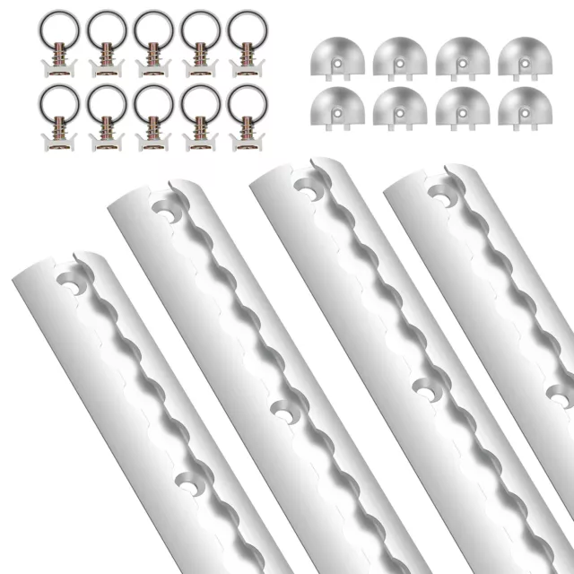 Airlineschienen Starterset Alu Zurrschiene Set 4×1M Zurröse Ankerschiene Flugöse