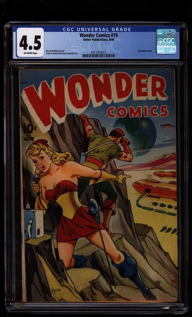 Wonder Comics 19 CGC VG+ 4.5  Frank Frazetta + Gene Fawcette Art 1948