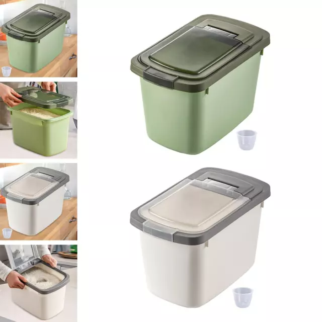 Grain Rice Storage Container Rice Grain Bucket Airtight Pet Food Storage Box