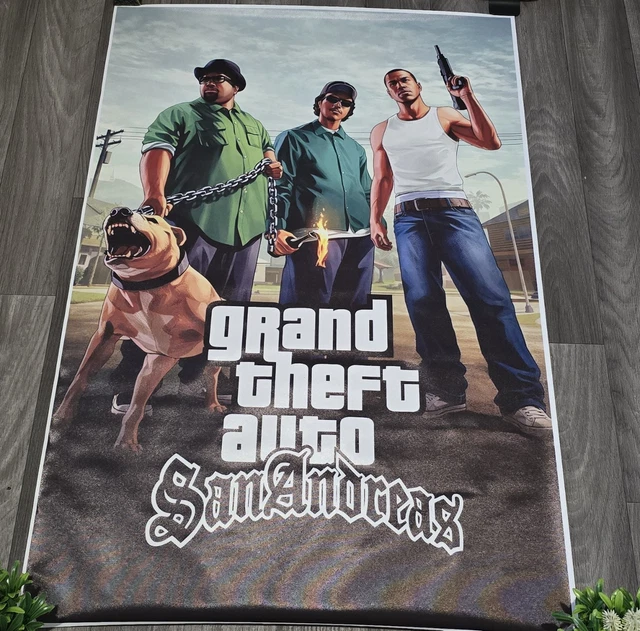 GRAND THEFT AUTO San Andreas First Edition 2005 Book & Poster NO GAME