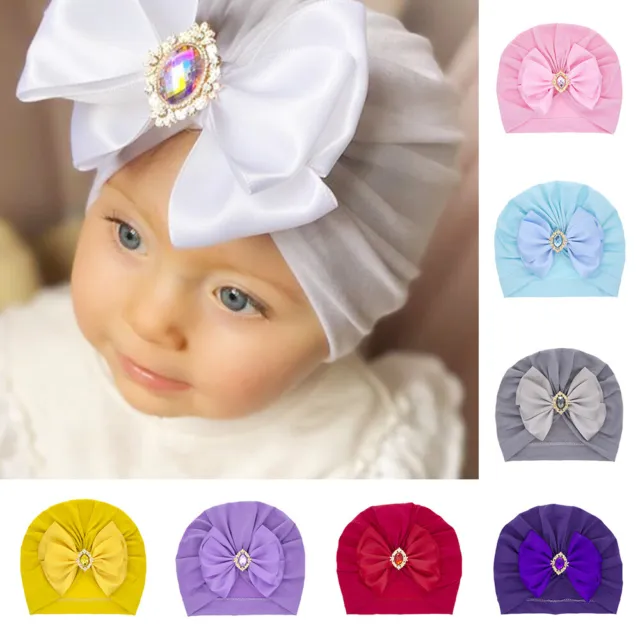 Infant Hat Turban Hat Bow Knot Cap Baby Beanie Newborn Head Wrap Soft Indian Hat