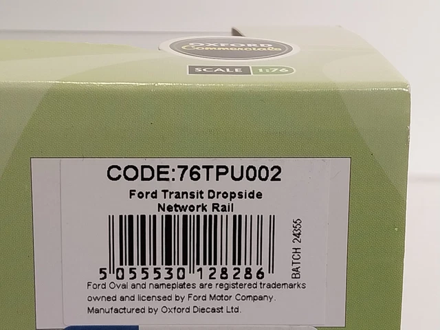 Modèle Réduit Oxford Diecast 1/76 - Ford Transit Mk2 Blanc, Édition Limitée, Boîte Non Ouverte