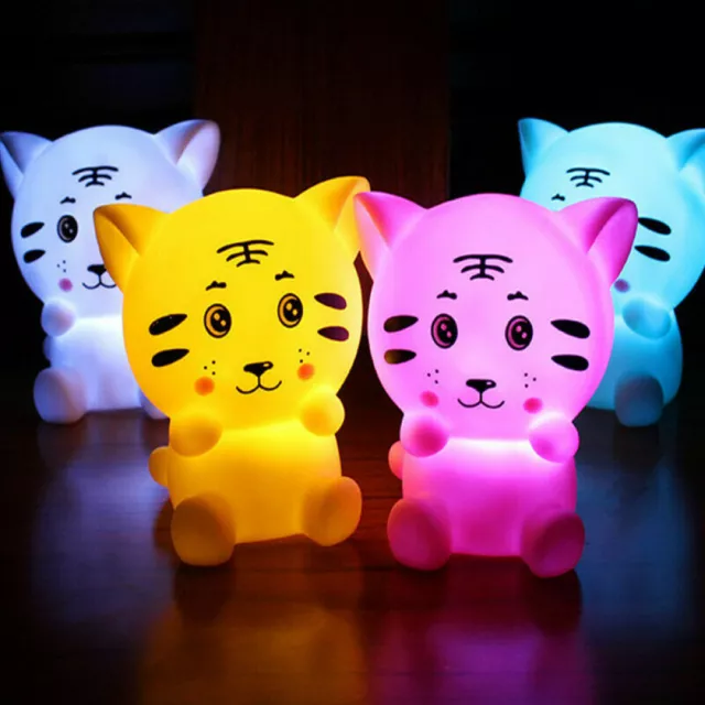 3D Tiger LED Night Light Children Bedside Table Lamp Kids Baby Birthday Gifts AU