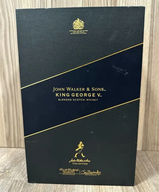 JOHNNY WALKER KING GEORGE V SCOTCH WHISKY BACCARATE Empty Bottle with Box