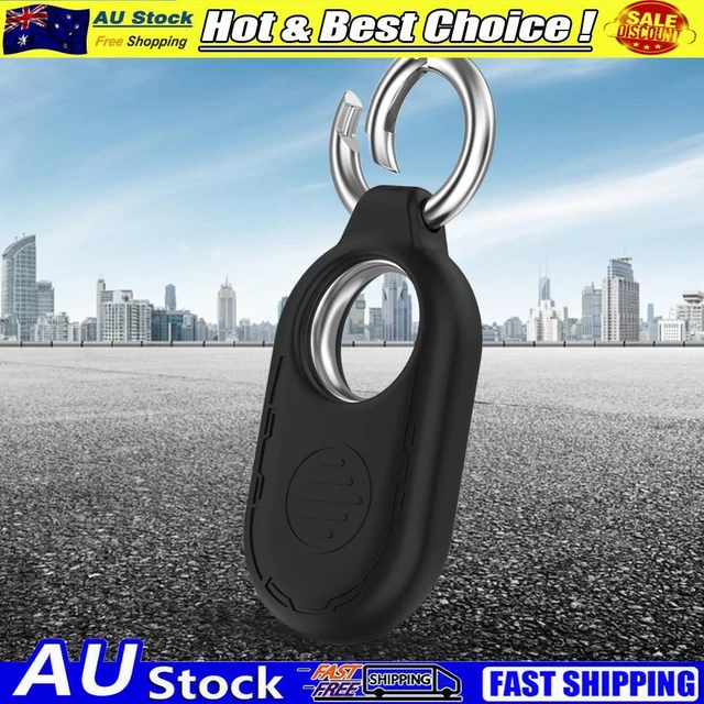 Silicone Case Shockproof with Keychain for Galaxy SmartTag 2 (Black)