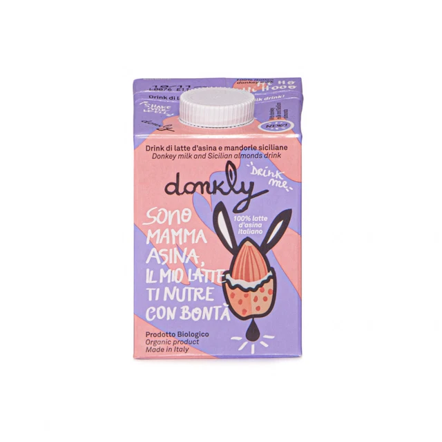 Donkly - Bevanda di latte d'asina e mandorle siciliane biologica - 500ml Donkly
