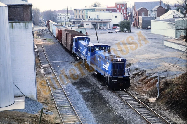 Vtg 1987 Train Slide 9527 9624 CR Conrail Engines X4S134