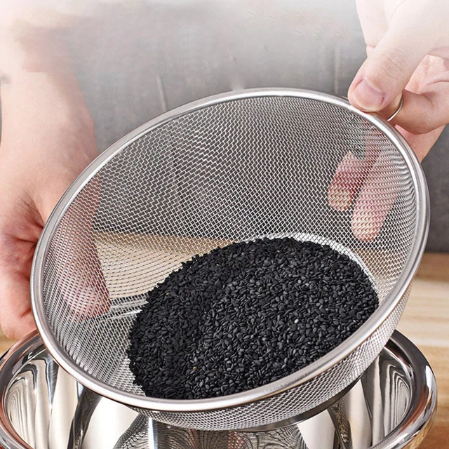 Tamis De Jardin En Acier Inoxydable - Diamètre 35 Cm, Hauteur 5 Cm, Pour Terre, Compost, Sable, Pierres