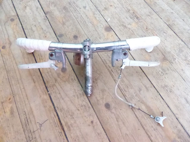 Guidon Ancien De Vélo De Randonneur Avec Potence 22 Mm - Occasion En Bon état