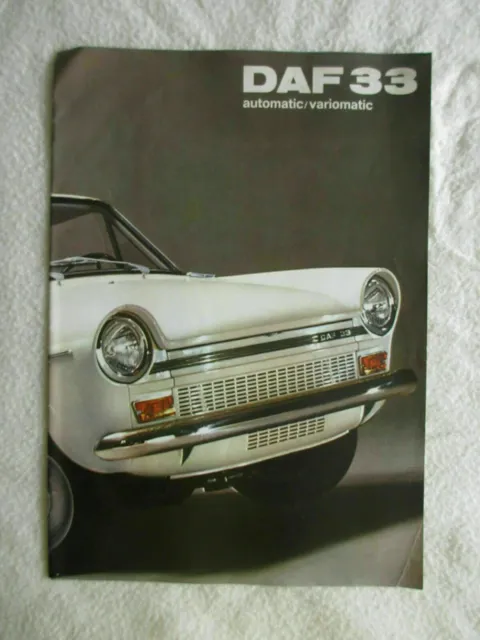 DAF 33 automatic variomatic REVUE BROCHURE CATALOGUE DEPLIANT 1969 en français