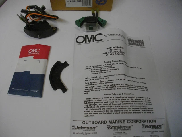 BRP OMC Johnson Evinrude 584488 584500 ignition module assembly OEM charge coil