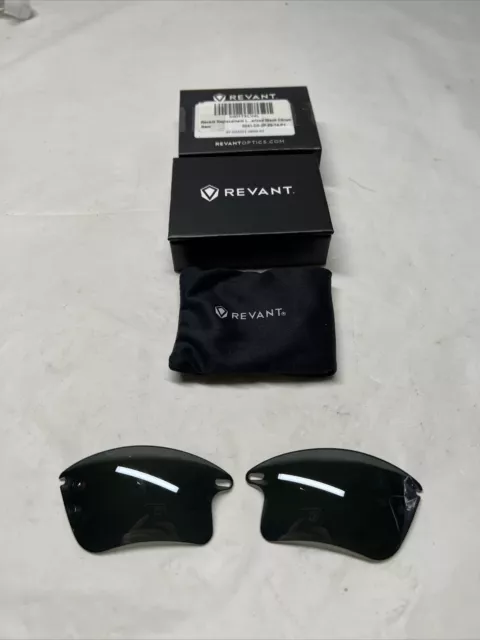 Revant Replacement Lenses Black Chrome For Oakley Flak Jacket XLJ