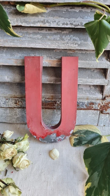 ANCIENNE LETTRE DE Devanture Magasin Enseigne Lettre E Zinc EUR 20,00