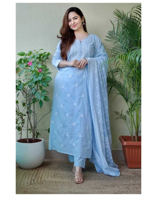 Set Ricamo Matrimonio Salwar Kameez Dupatta Palazzo Kurta Designer Kurti Pent