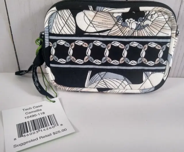 Vera Bradley Camellia Tech Case Wristlet Wallet ID Cards Ear Buds Cords Makeup