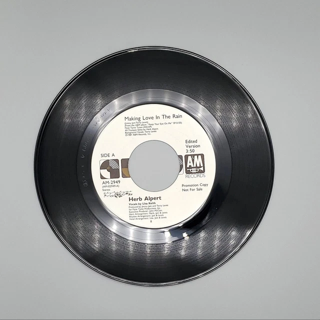 HERB ALPERT MAKING Love In The Rain Single Record A&M 1987 AM2949