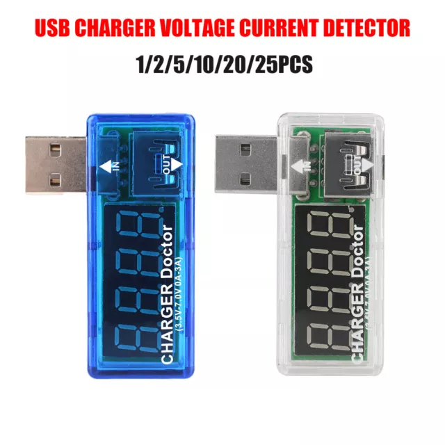 USB Charger Battery Doctor Mobile Power Detector Tester Voltage Current Meter UK