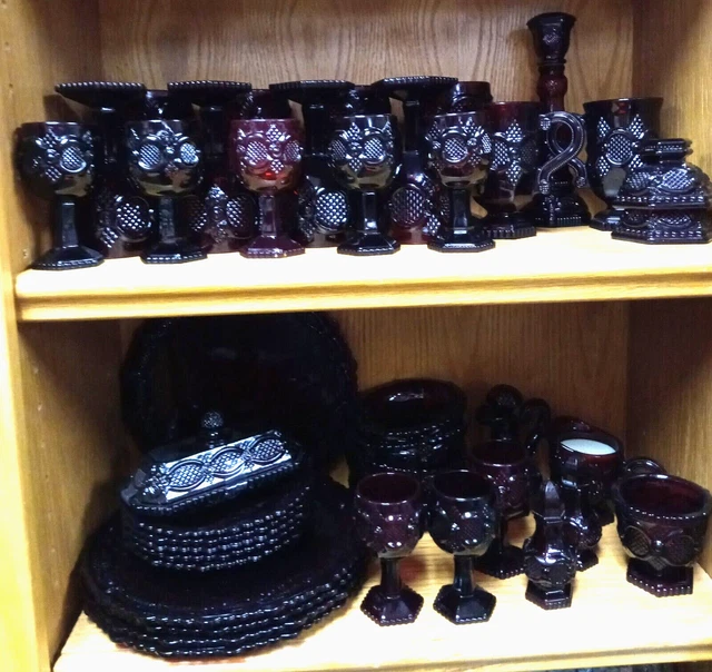 Avon Cape Cod Lot Huge Collection Ruby Red Victorian