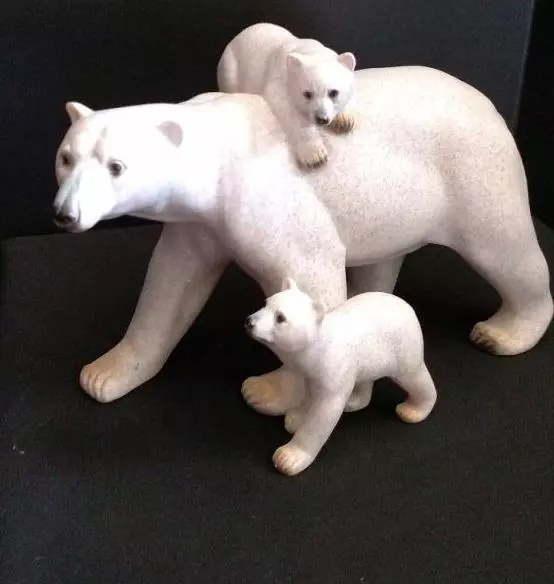 Amy & Addy Polar Bear Family Mother & Cubs Figurine AAC1788 Retired