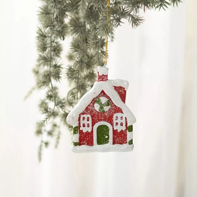 Small Resin Christmas Cottage House Christmas Decoration  Party