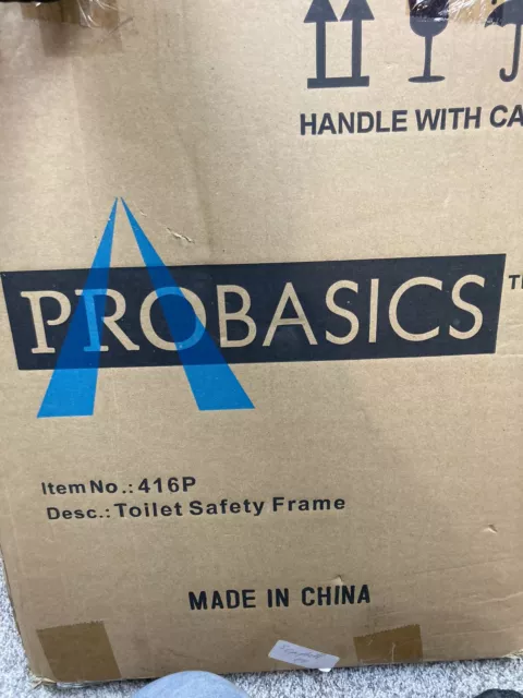 Nuevo marco de seguridad para inodoro ProBasics 416P 300 lb capacidad ajustable envío rápido