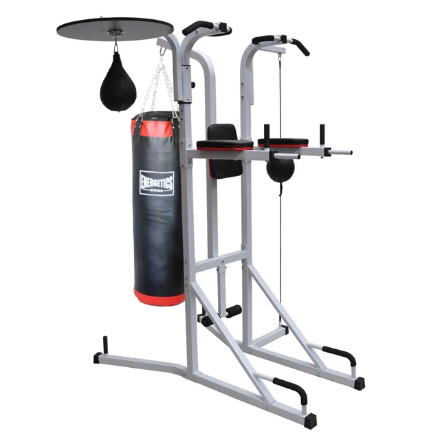 8 in 1 Boxing Rack Stand Multi Function Home Gym Station - 40kg Blk Punching Bag